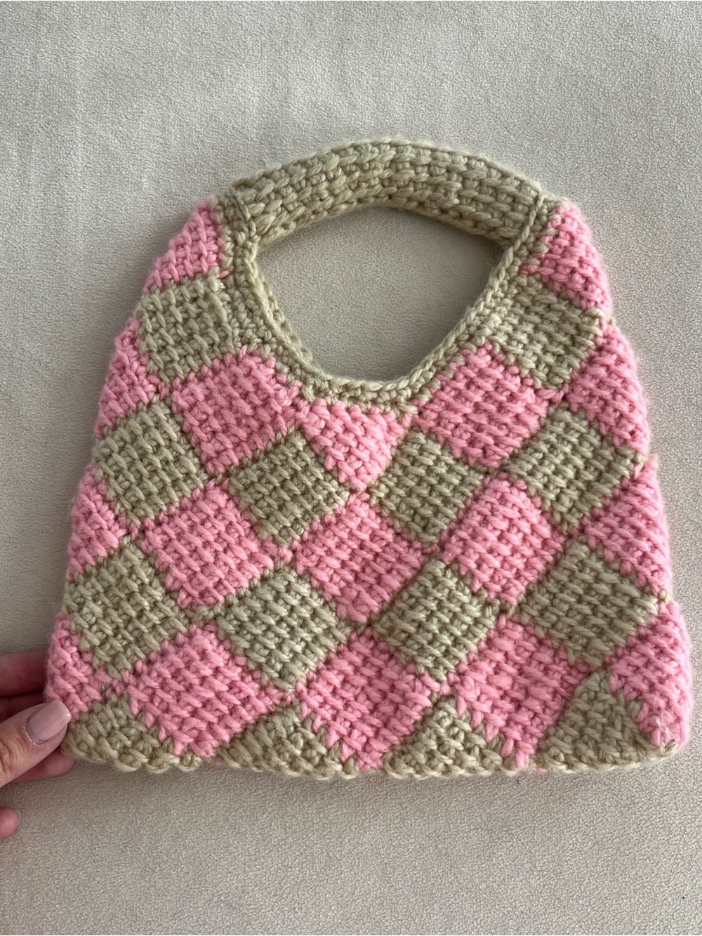 Marni Pink Woven Knit Patchwork Kids Bag - Picture 4 of 5